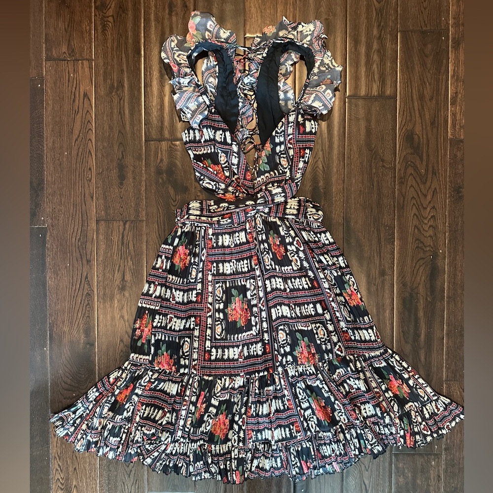 Free People LetMeBe Ruffle Tie Back Dress